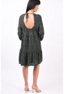 Rochie Only Onlpella Open Back Short Black/Lirrle Green